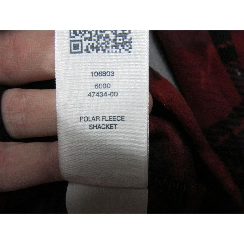 True Religion Shacket Mens Large Red Plaid Polar Fleece Thermal Snap Jacket